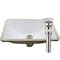 Novatto Rectangular Undermount White Porcleain Sink with Brushed Nickel Drain Set NP-U193902BN - alternate 1